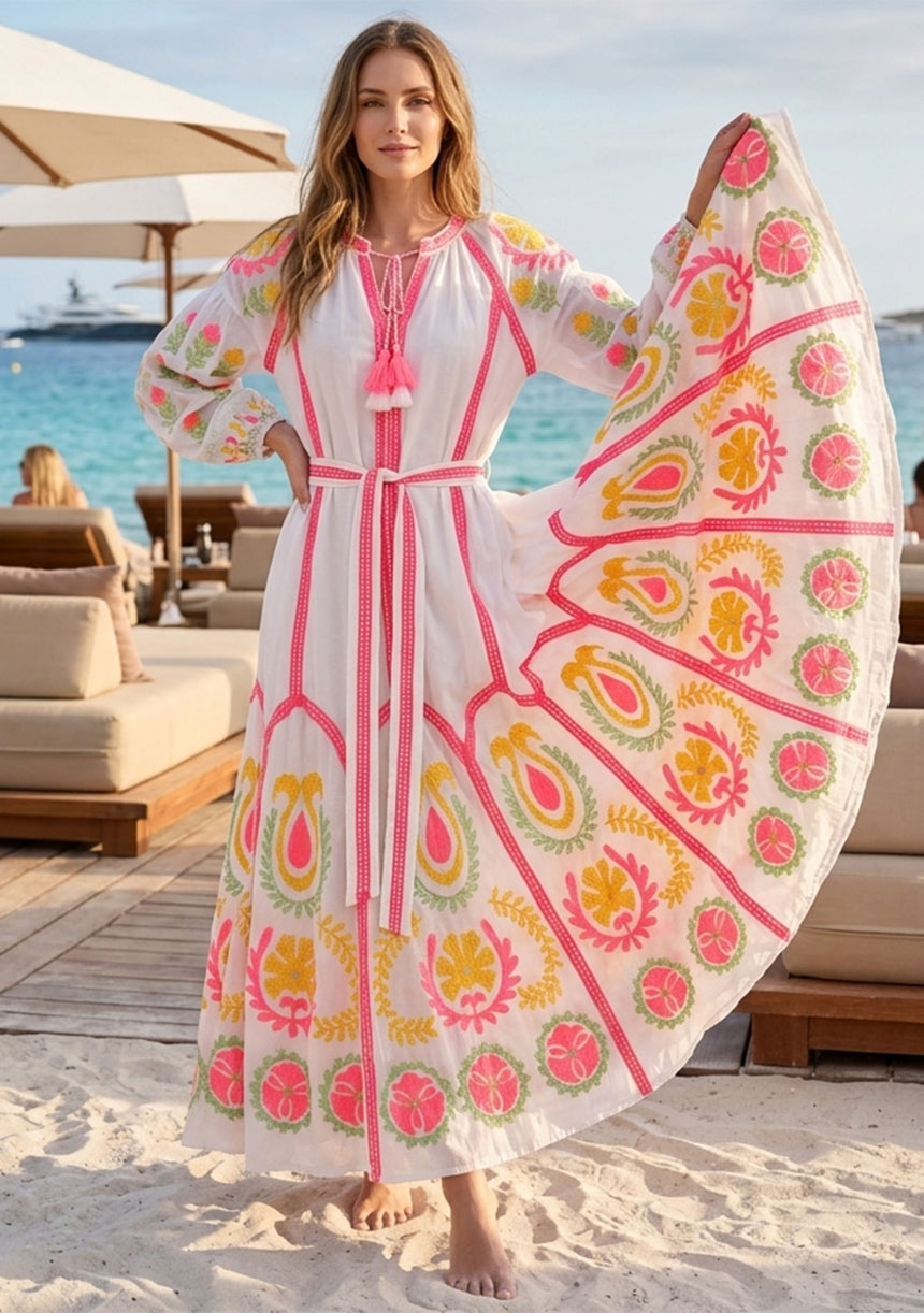 Maxivestido de algodón para mujer - Ashvi