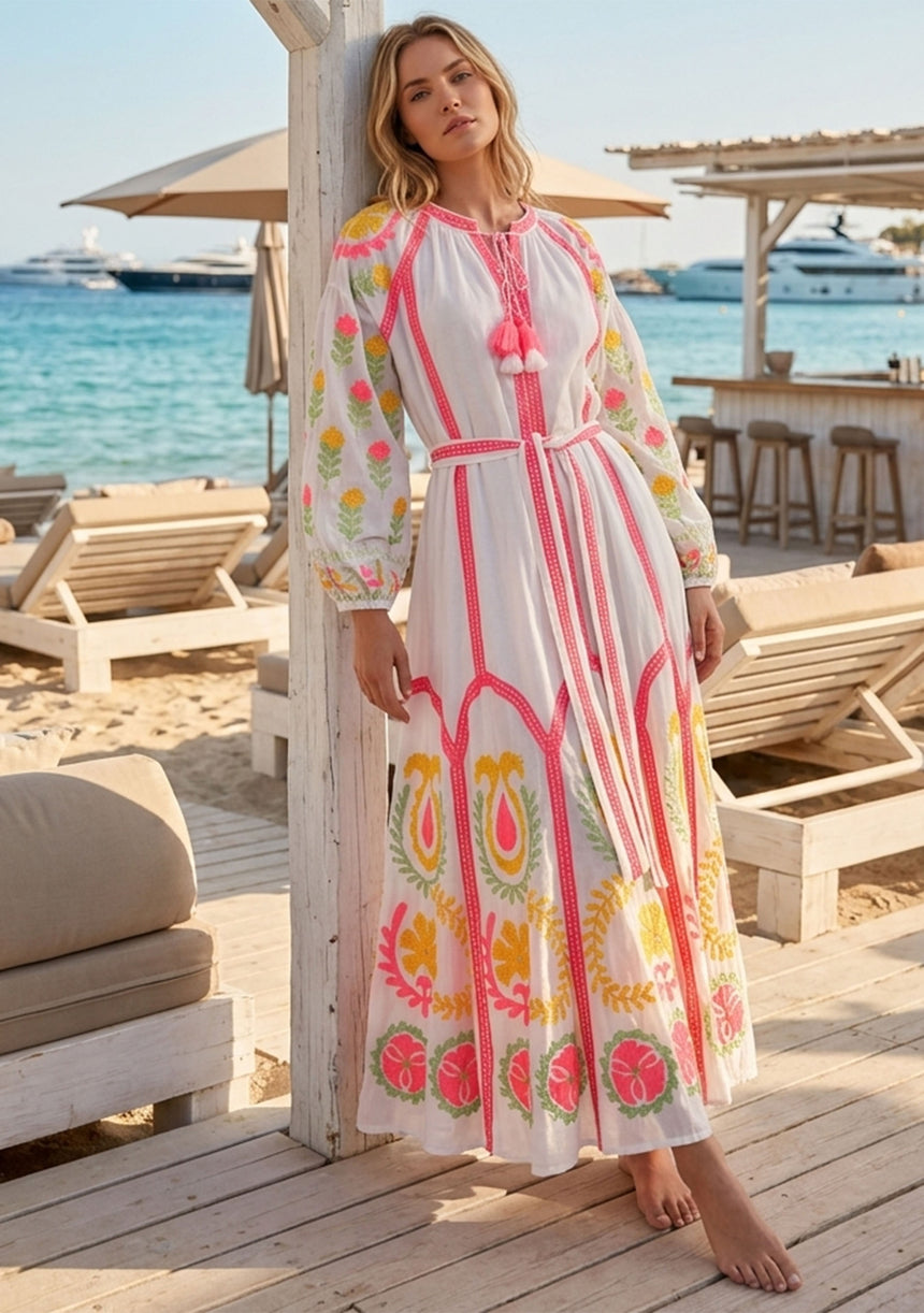 Maxivestido de algodón para mujer - Ashvi