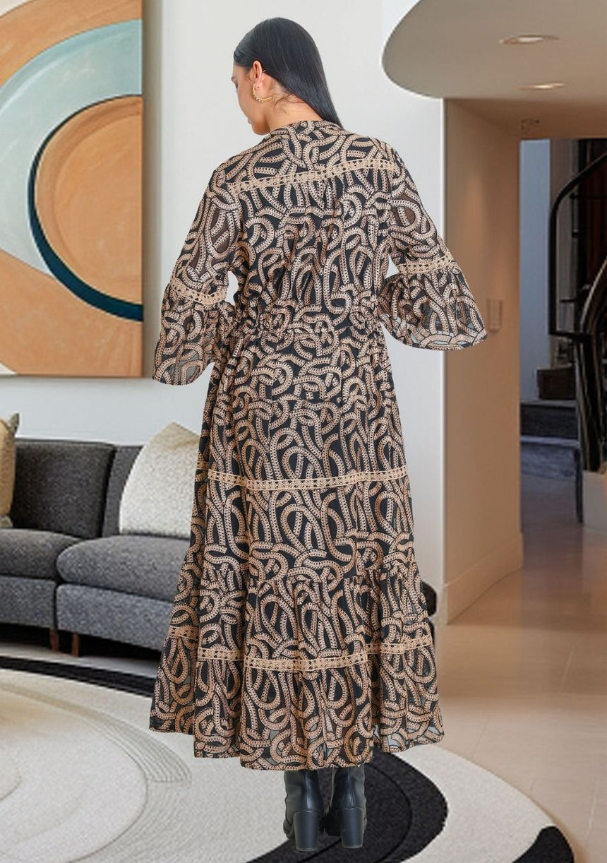 ibBan Túnica Larga de Mujer Hazal | Artesanal | Talla Única
