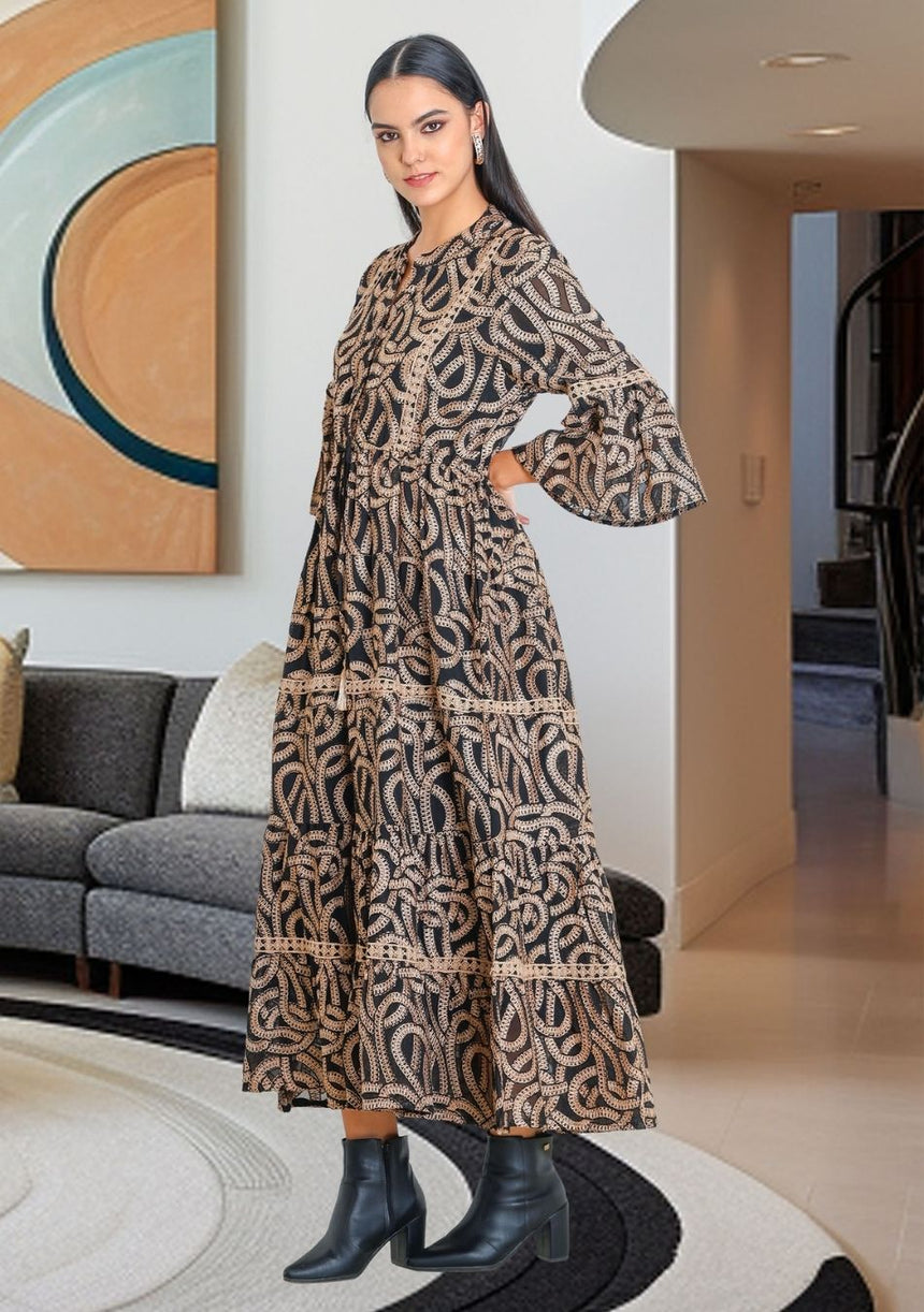 ibBan Túnica Larga de Mujer Hazal | Artesanal | Talla Única