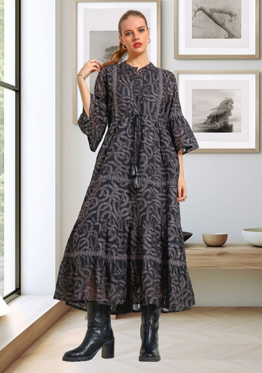 ibBan Túnica Larga de Mujer Hazal | Artesanal | Talla Única