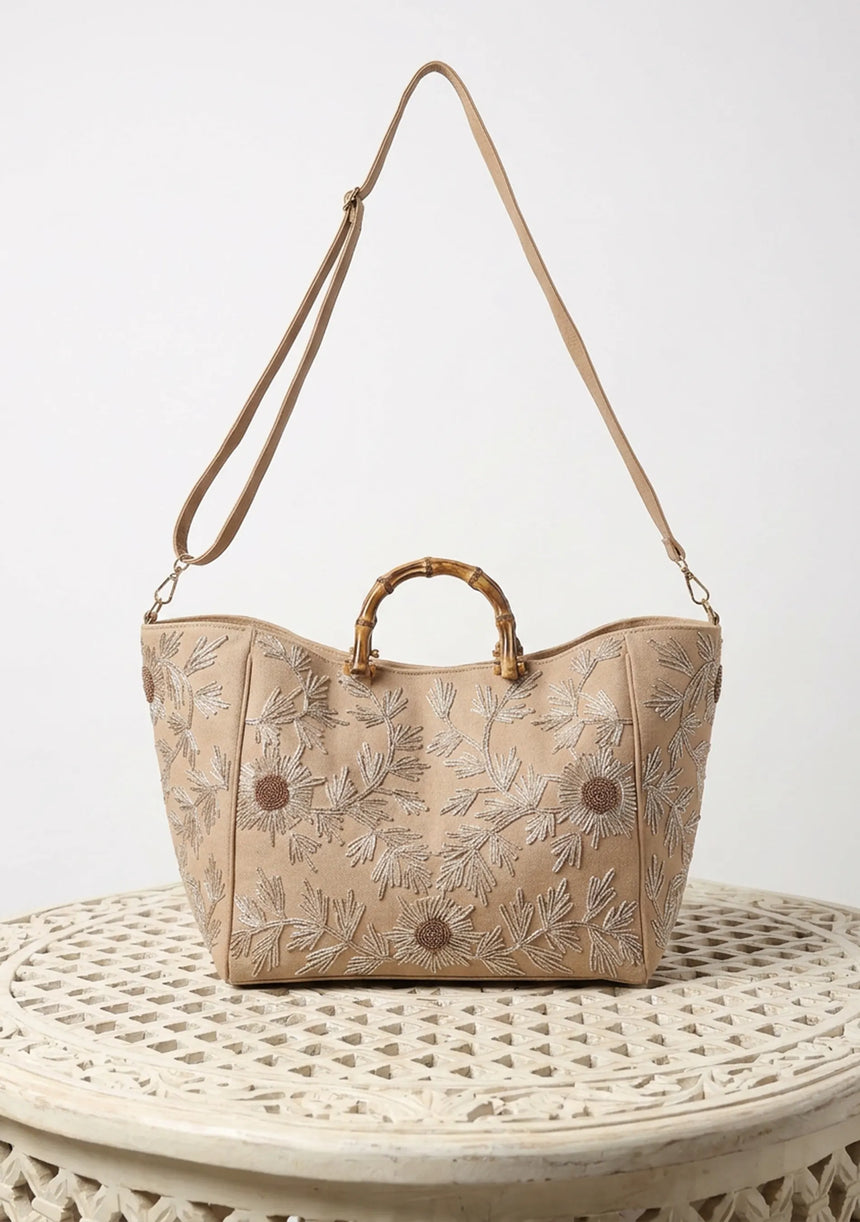Bolso de lona bordado para mujer - Areeba