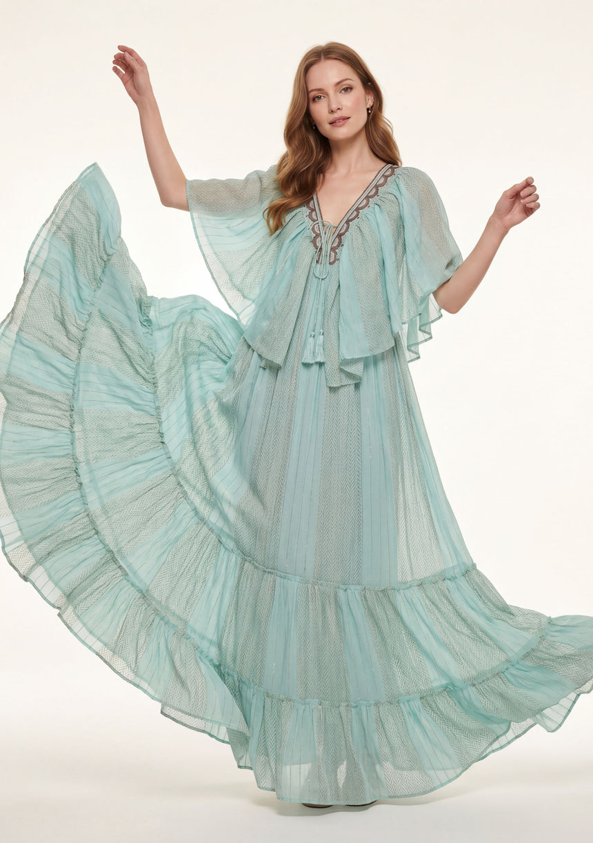 Vestido maxi de algodón para mujer - Safina