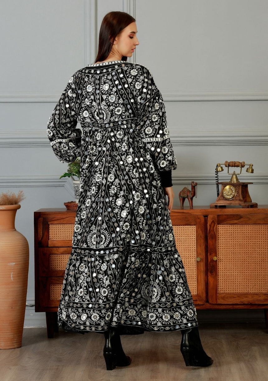 ibBan Vestido Largo Nuria para Mujer | Georgette | Artesanal | Talla Única