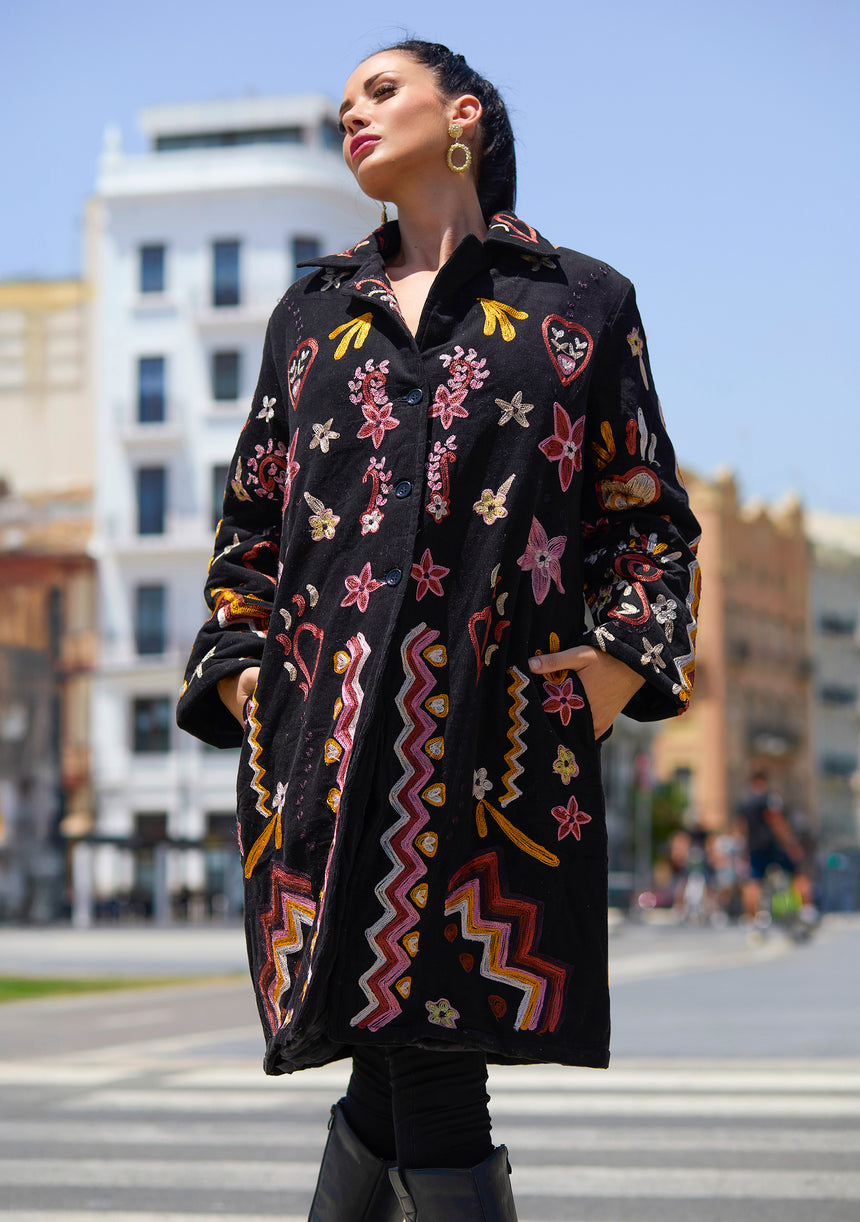 Women's Artisan Long Coat - Lahia
