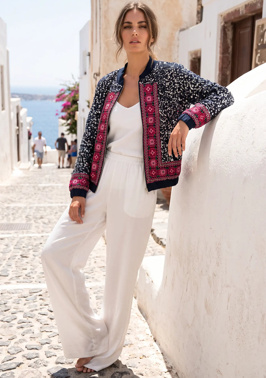 ibBan Hand Embroidered Bomber Jacket - Anab
