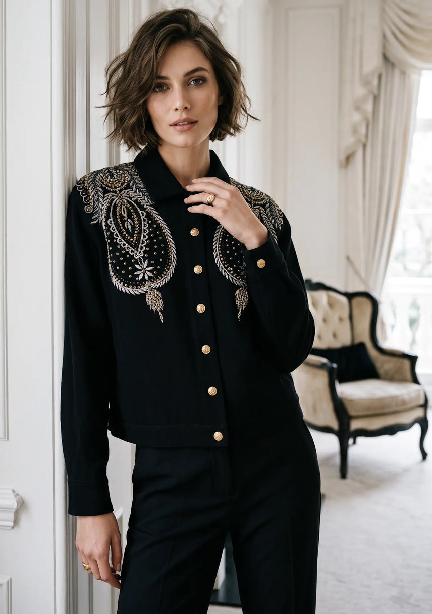 ibBan Luxury Hand Embroidered Women's Jacket - Esana Jacket