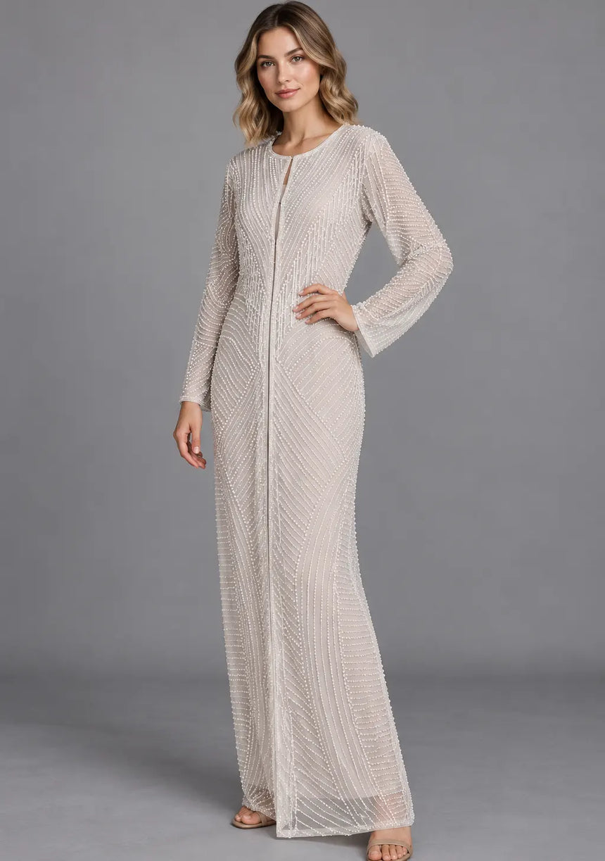ibBan-Beaded Long dress Party Gown for Women - Whinder