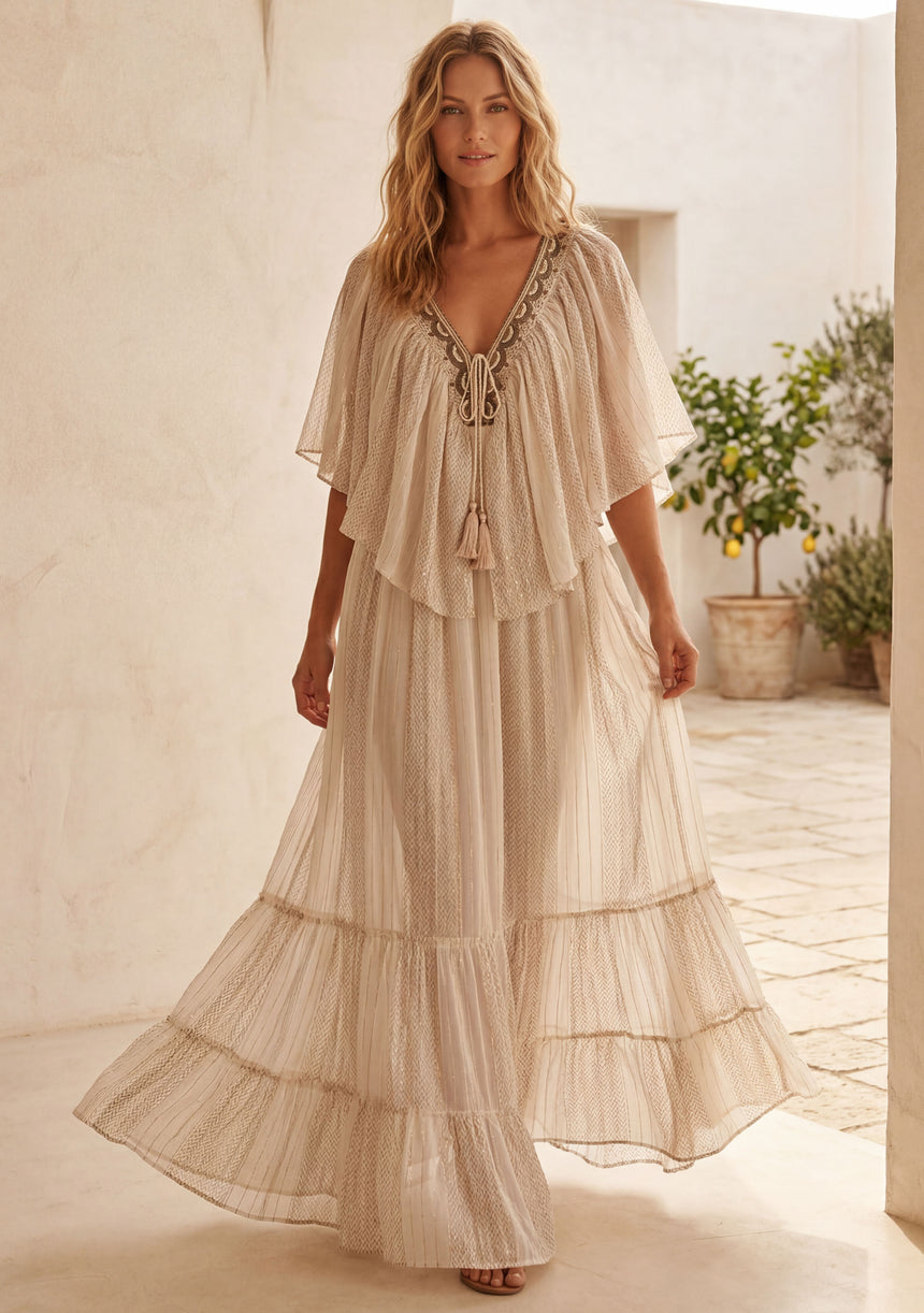 Vestido maxi de algodón para mujer - Safina