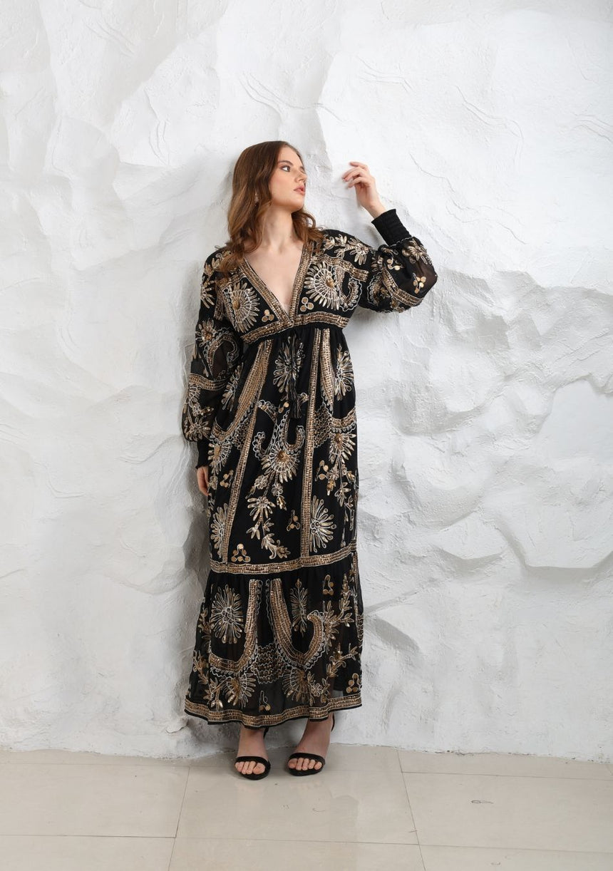 Vestido largo de mujer ibBan Yara | Estilo boho artesanal | Talla única
