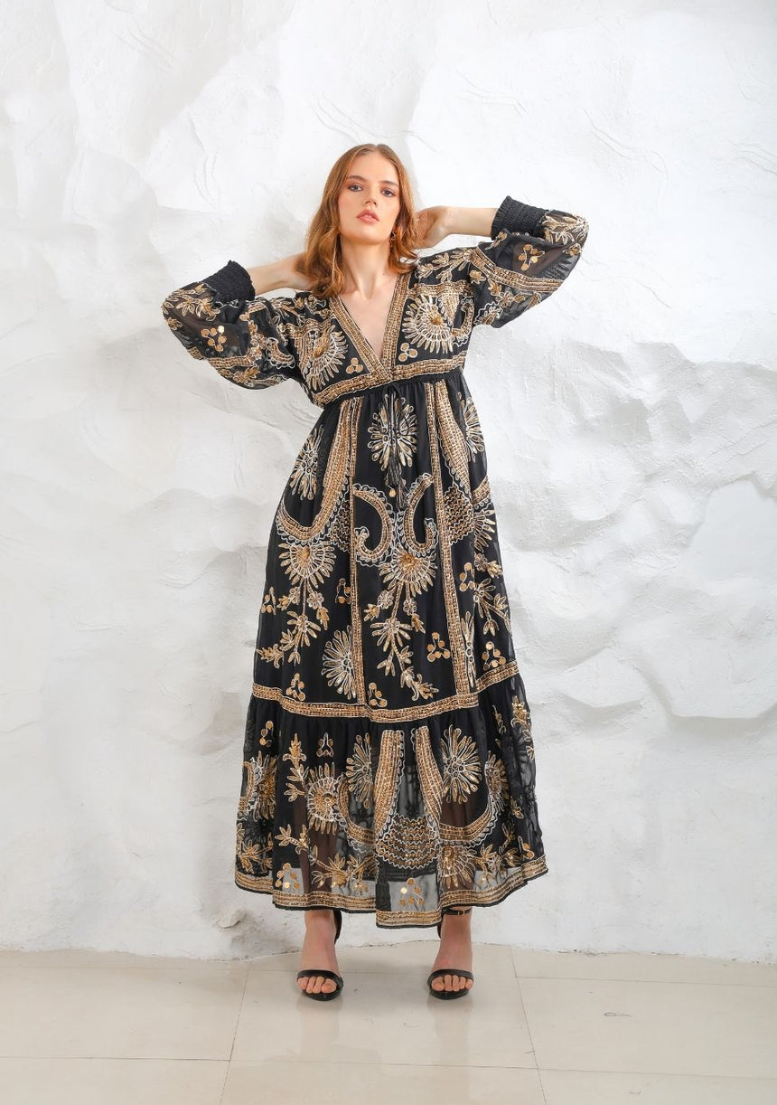 Vestido largo de mujer ibBan Yara | Estilo boho artesanal | Talla única