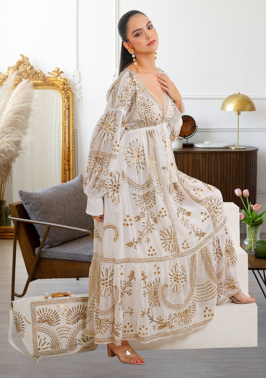 Vestido largo de mujer ibBan Yara | Estilo boho artesanal | Talla única