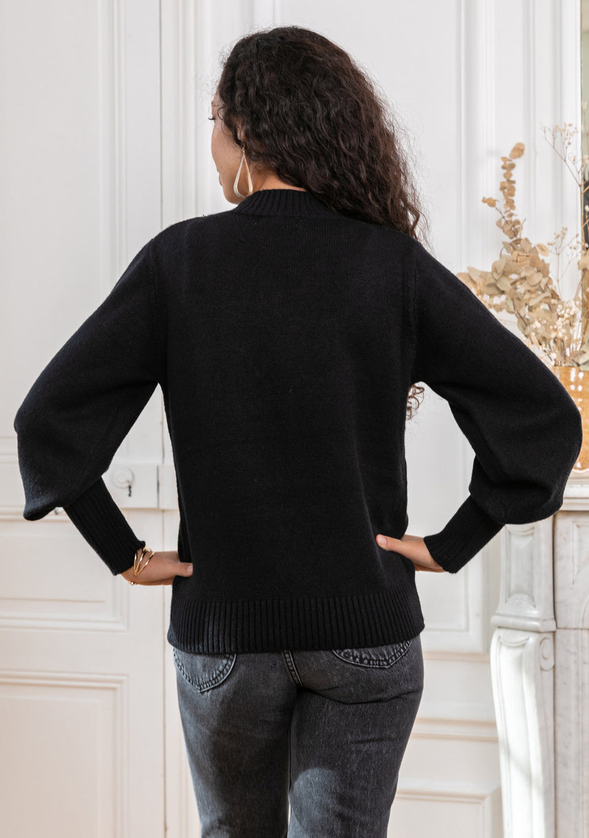 ibBan Hand Embroidered Women's Winter Cotton Sweater -Riva