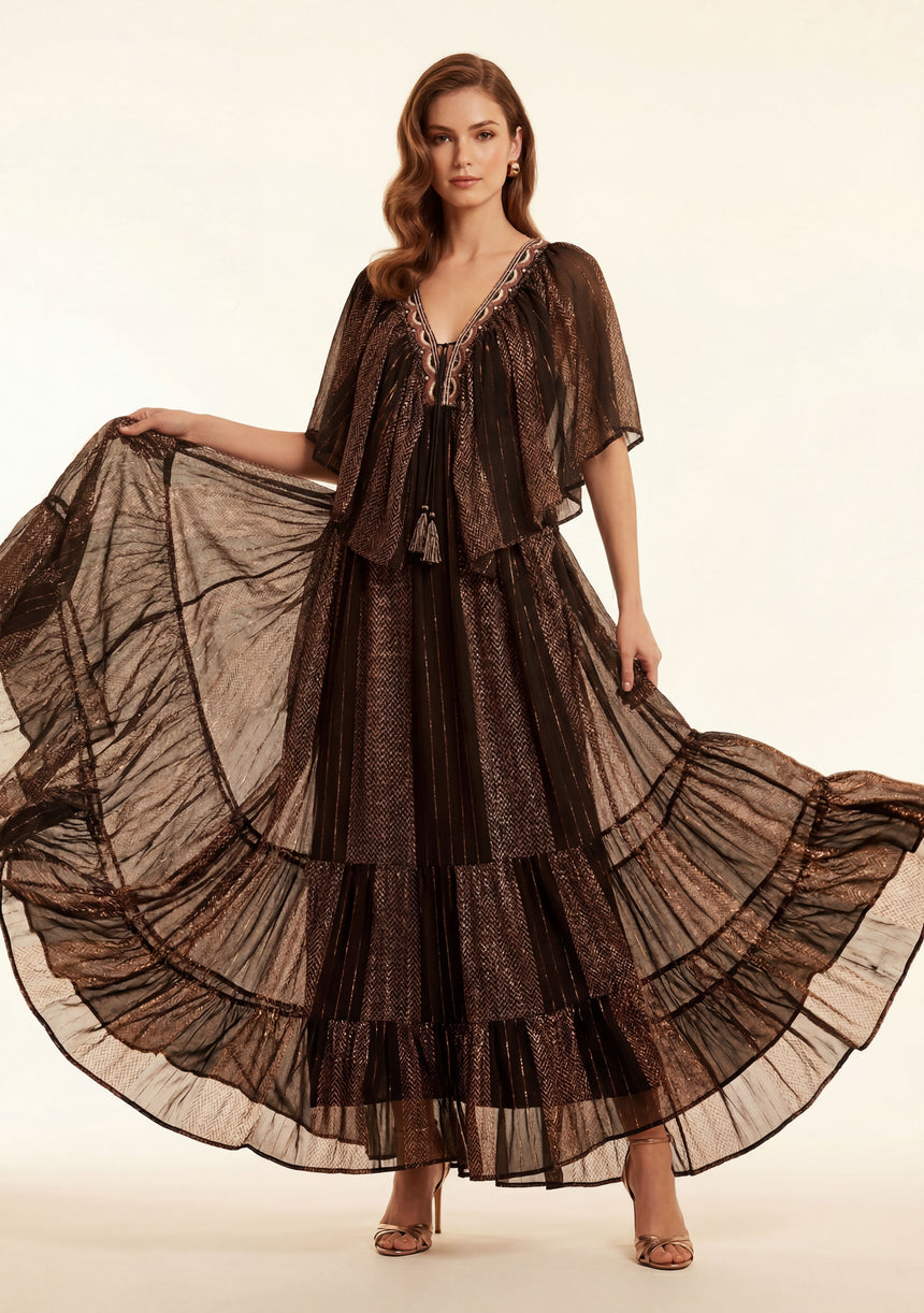 Vestido maxi de algodón para mujer - Safina