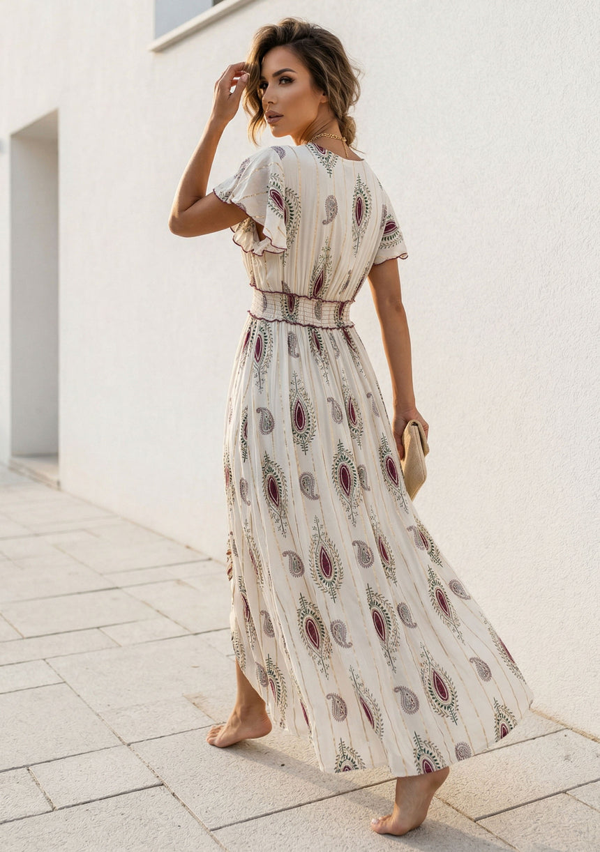 Vestido largo de algodón para mujer - Nia