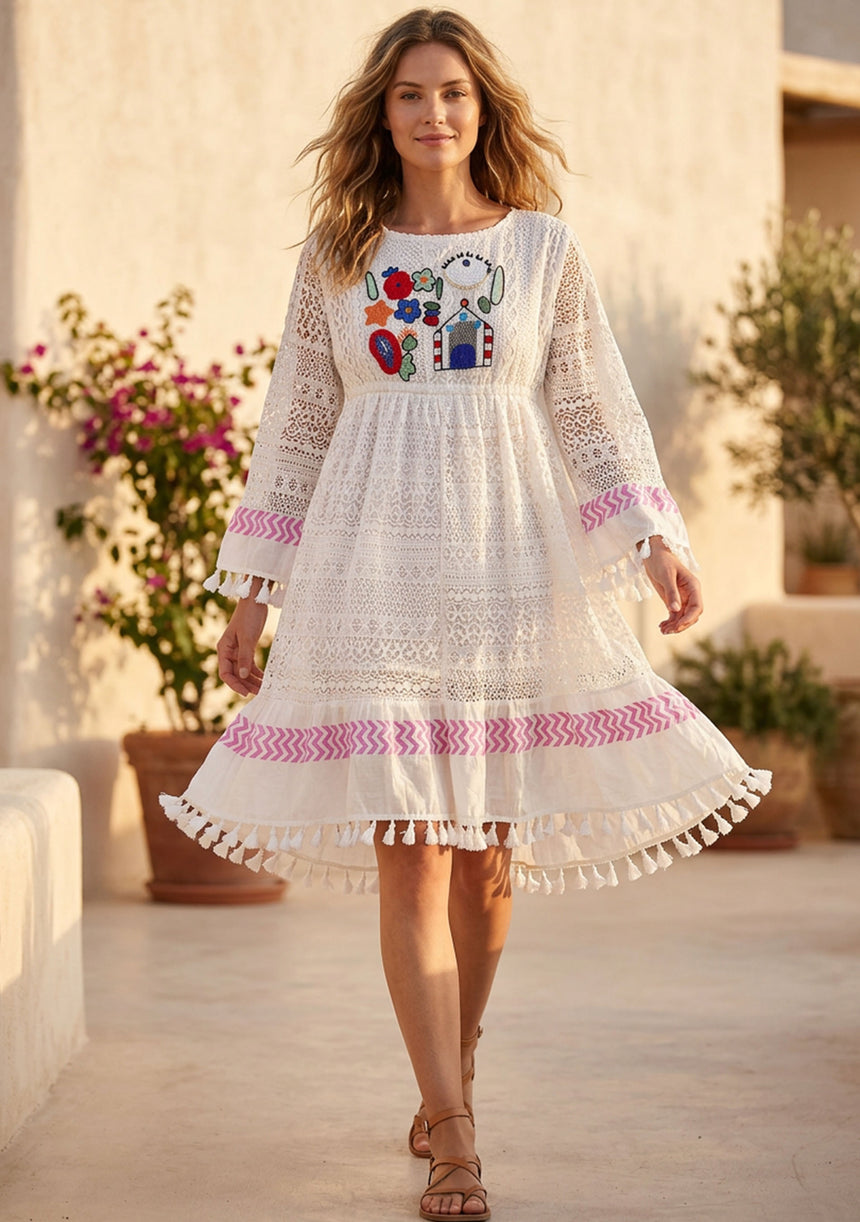 Minivestido de algodón para mujer - Zeeku