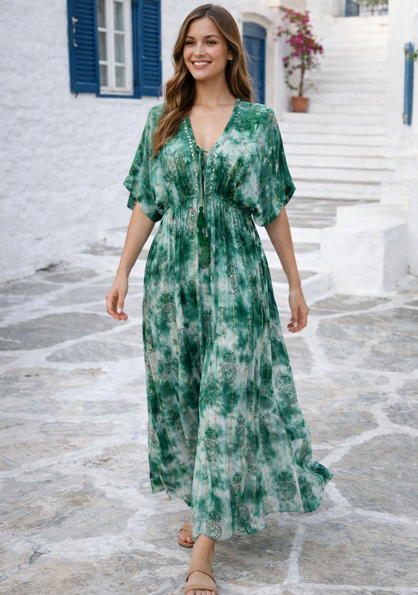Maxivestido de algodón para mujer - Naysha