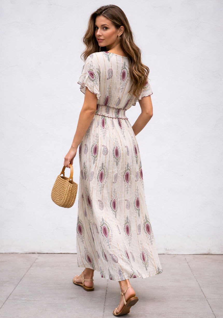 Vestido largo de algodón para mujer - Nia