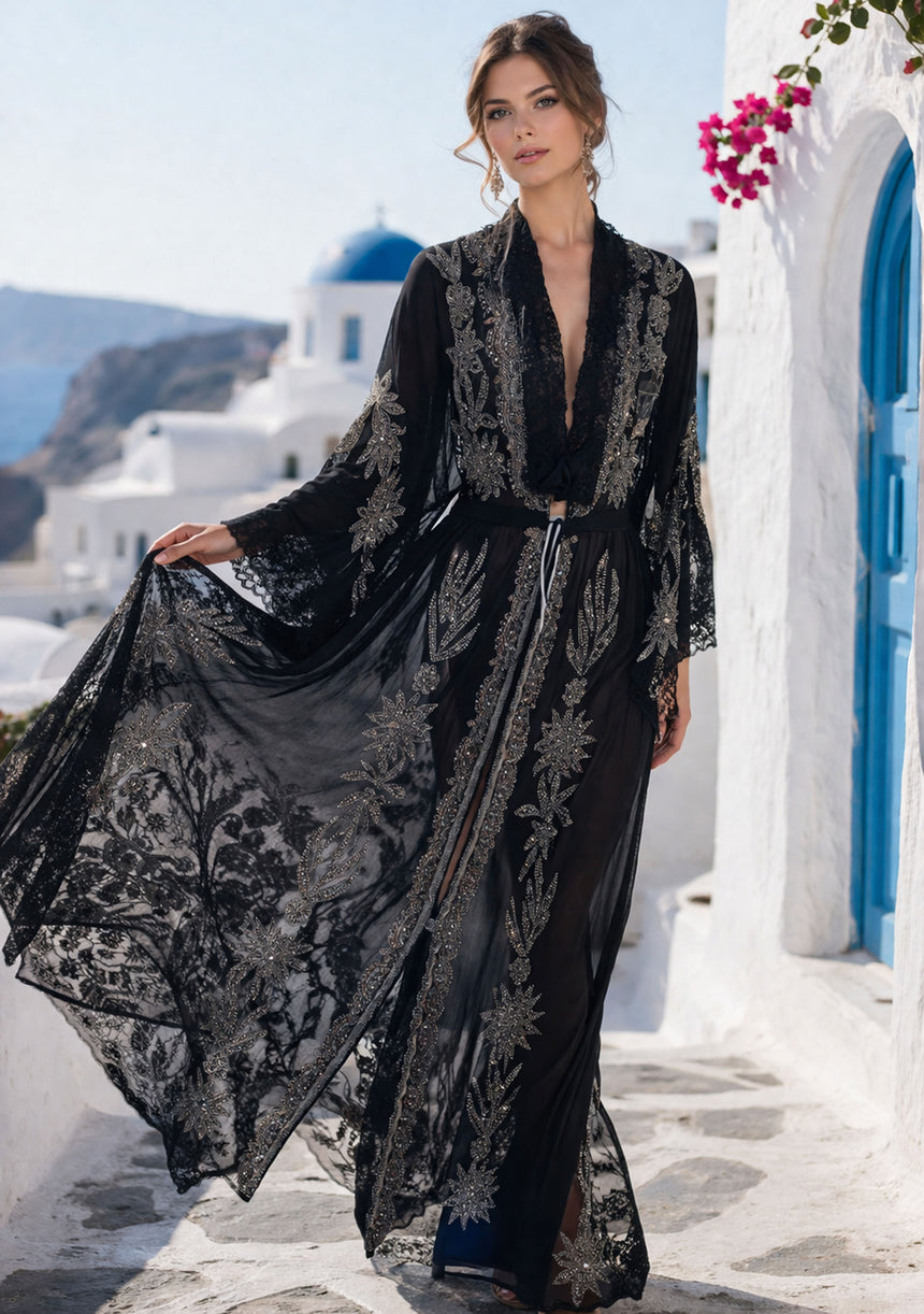 Vestido maxi de algodón para mujer - Aarna