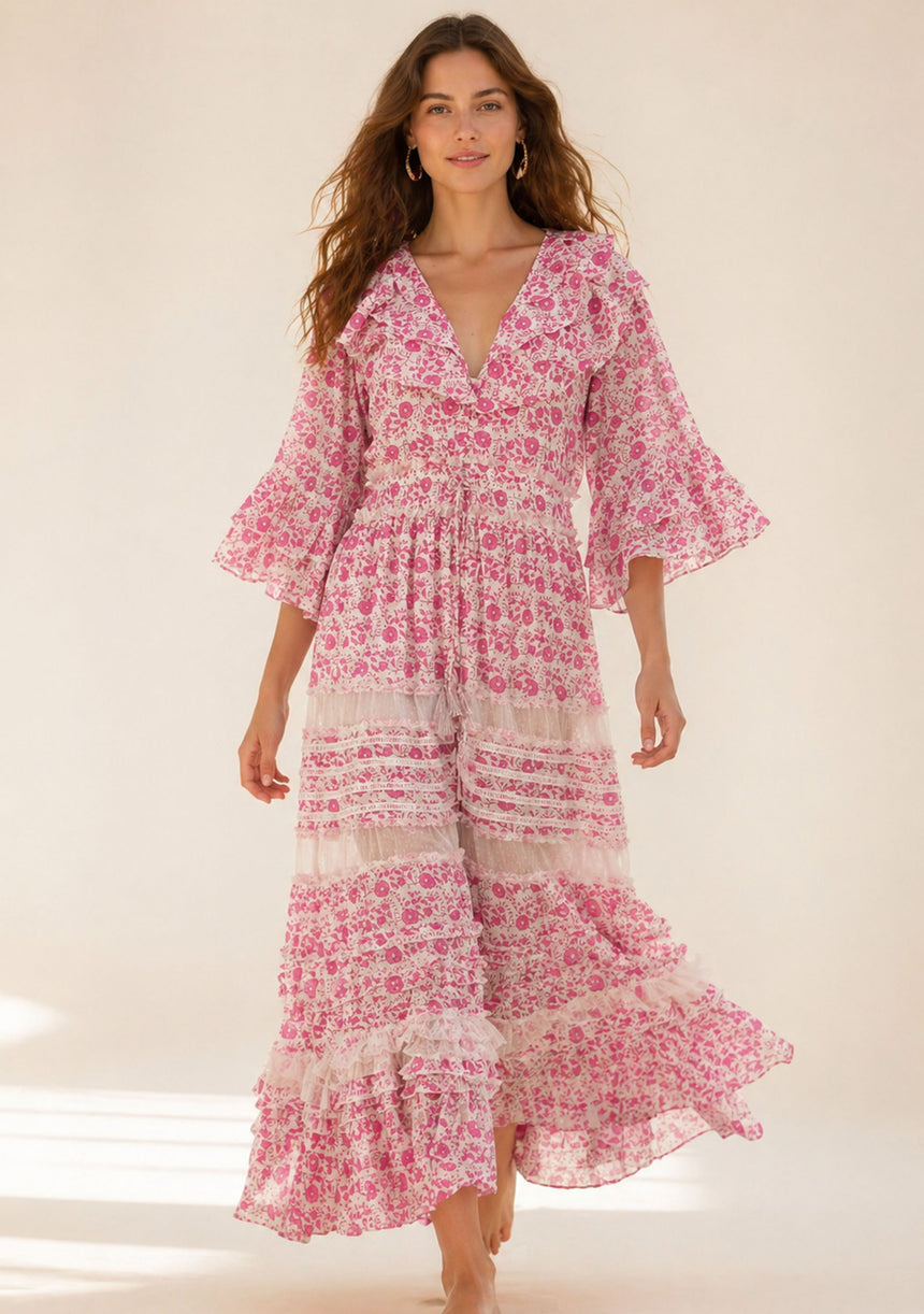 Maxivestido de algodón para mujer - Hema