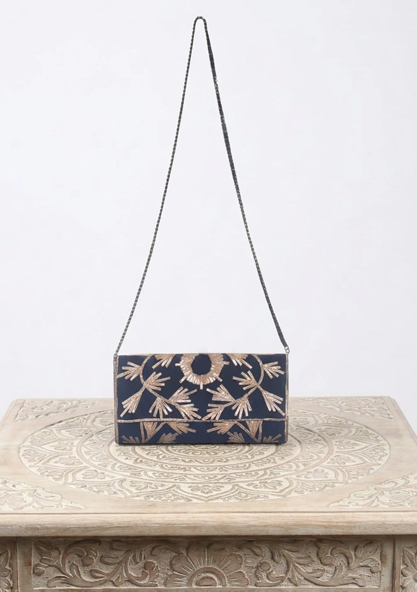 Women's Embroidered Canvas Wallat - Areeba