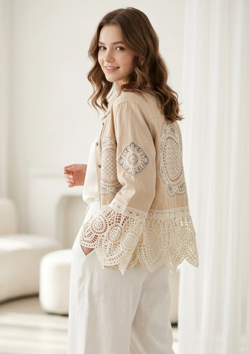 Chaqueta vaquera artesanal de mujer - Ishila