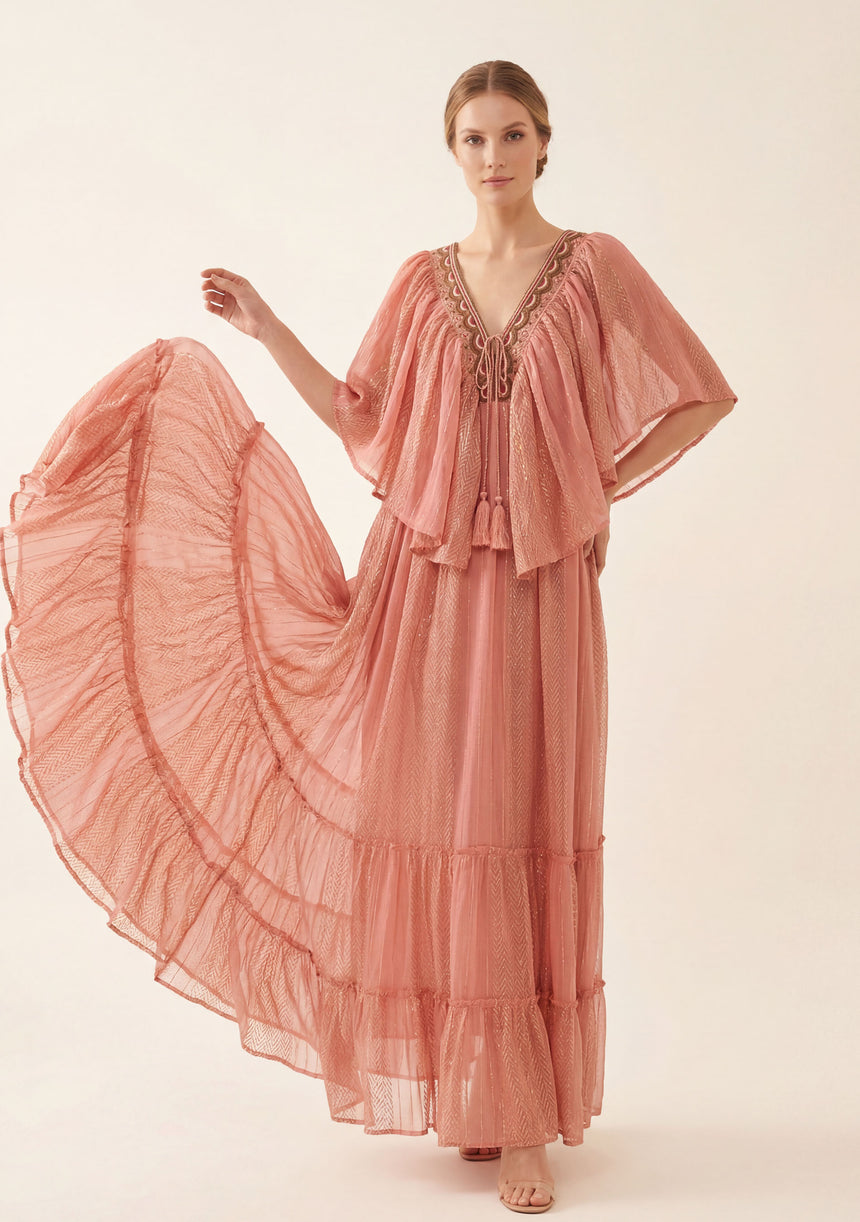 Vestido maxi de algodón para mujer - Safina