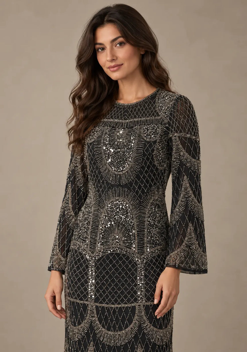Women’sParty Long Dress with Hand Embroidery - Sybel