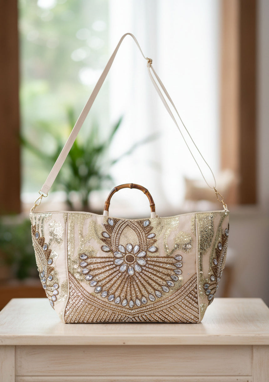 Bolso de lona bordado para mujer - Varsha