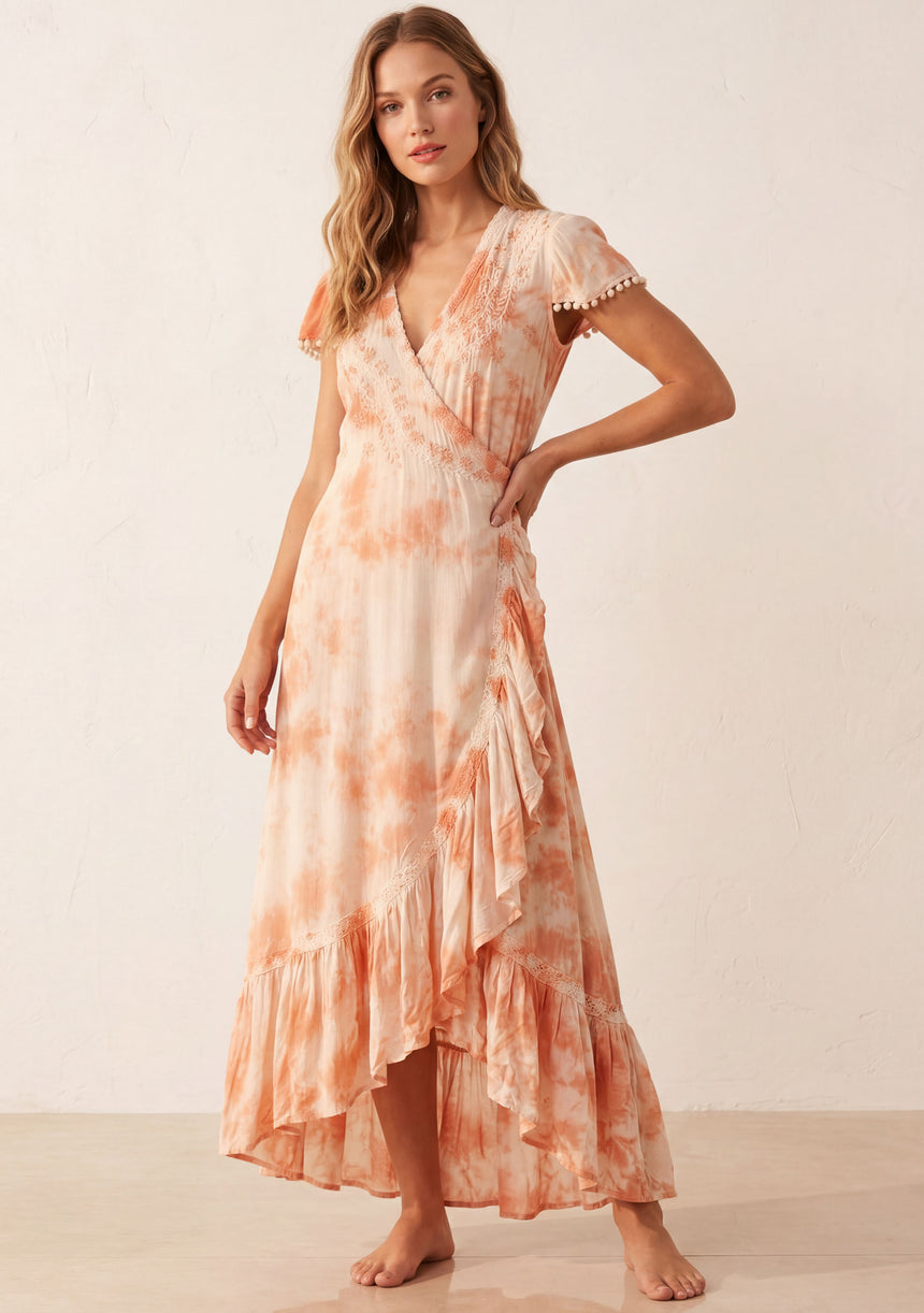 Maxivestido de algodón para mujer - Medi