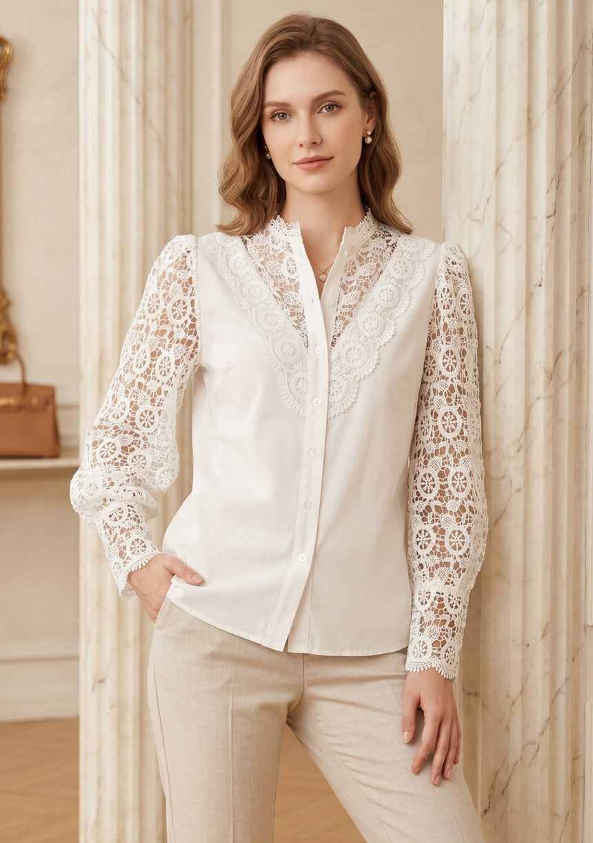 Minivestido de algodón con cuello en V para mujer - Roin
