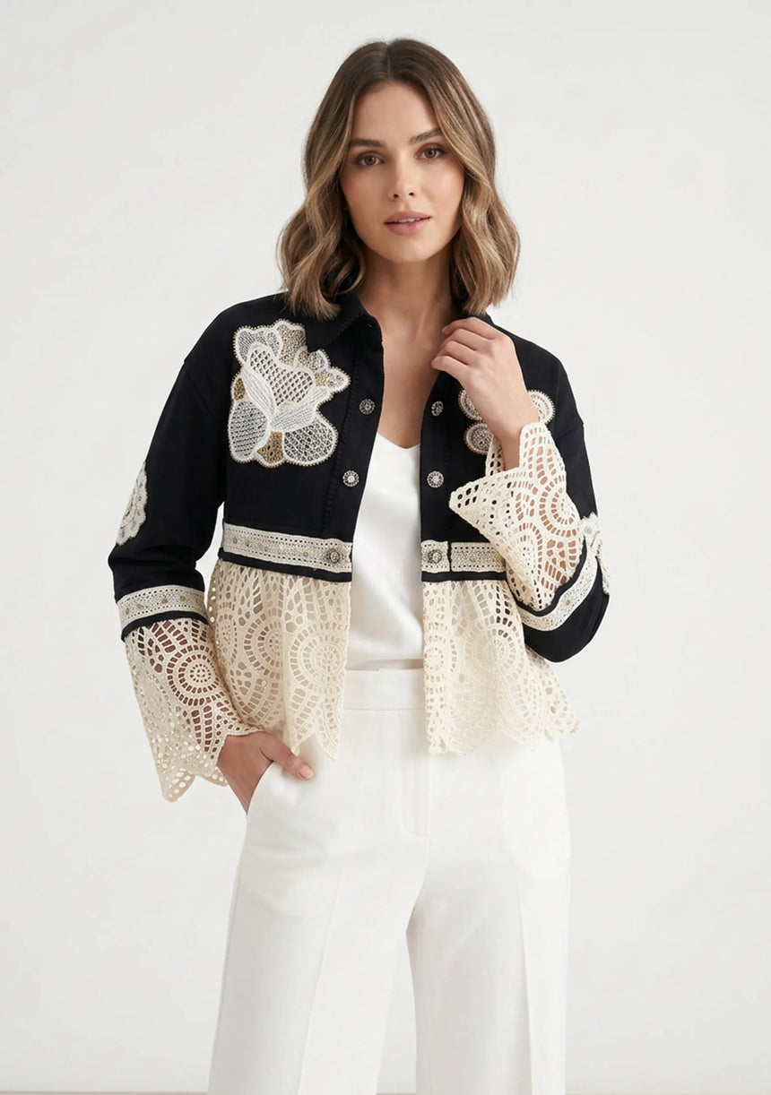 Chaqueta vaquera artesanal de mujer - Ishila