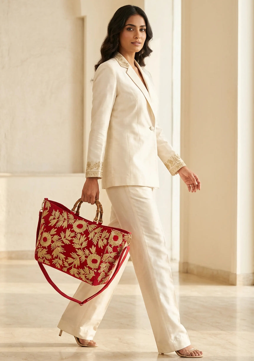 Bolso de lona bordado para mujer - Areeba