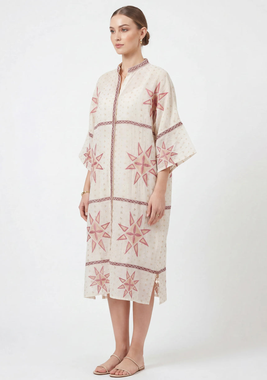 Women's Cotton Maxi Dress V-Neck - Rubiya