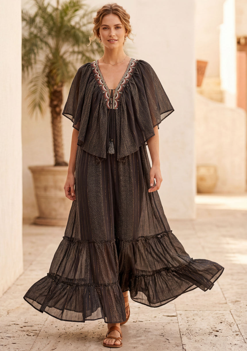 Vestido maxi de algodón para mujer - Safina