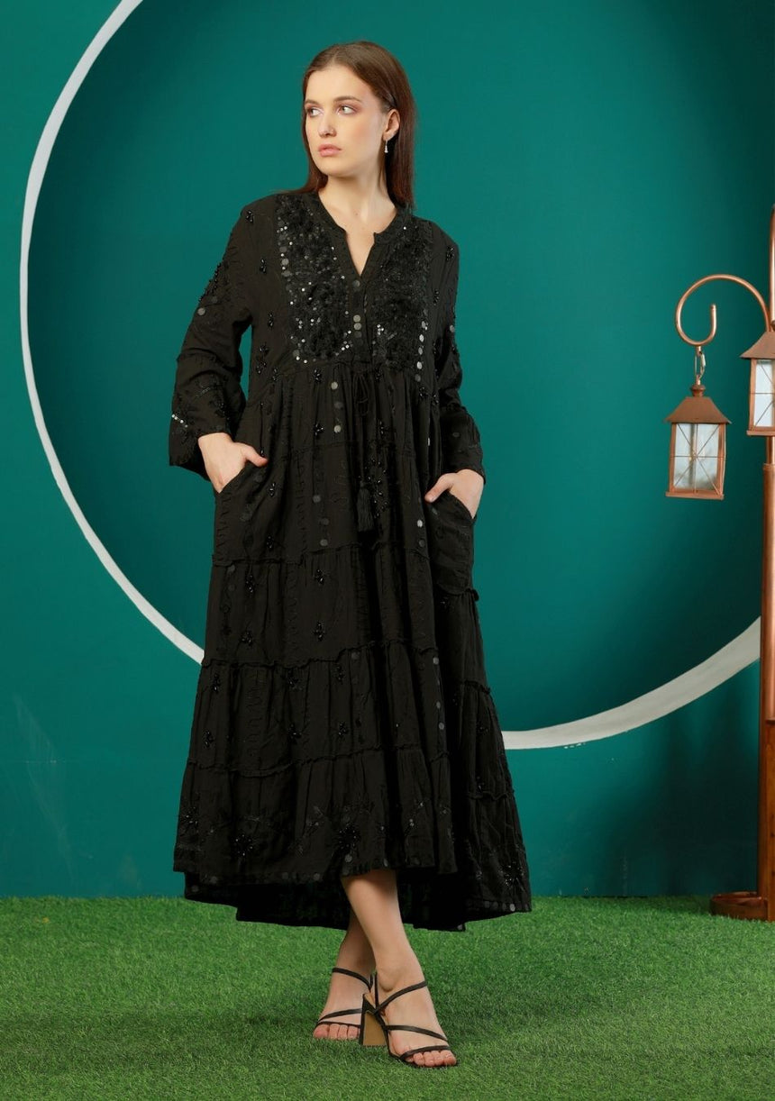 ibBan Women's Long Tunic Adina | Slub Fabric | Artisan | One Size