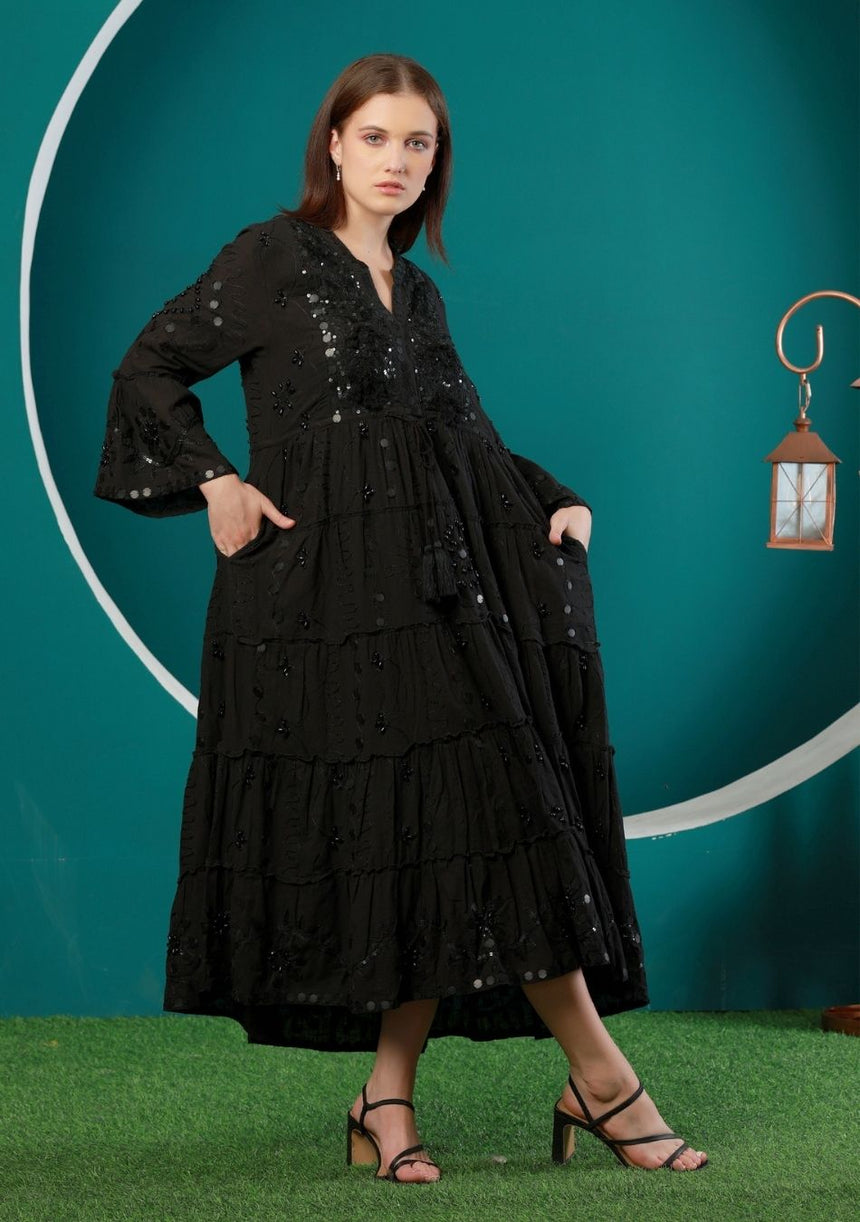 ibBan Women's Long Tunic Adina | Slub Fabric | Artisan | One Size