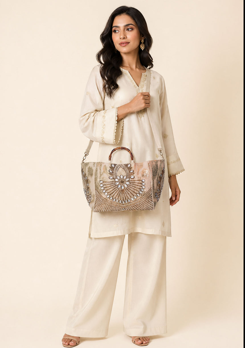 Bolso de lona bordado para mujer - Varsha