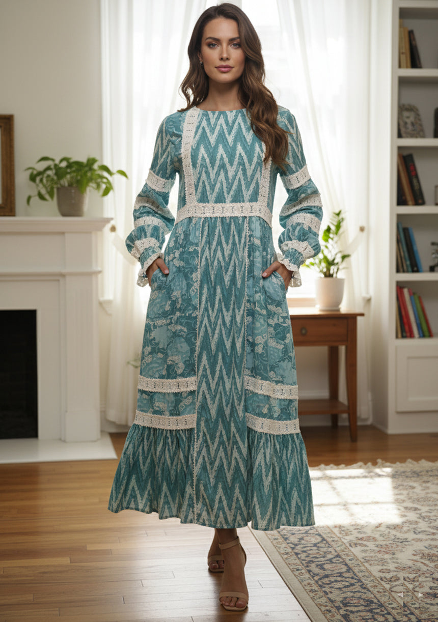 Ibban Cotton Summer Long Dress -Raya