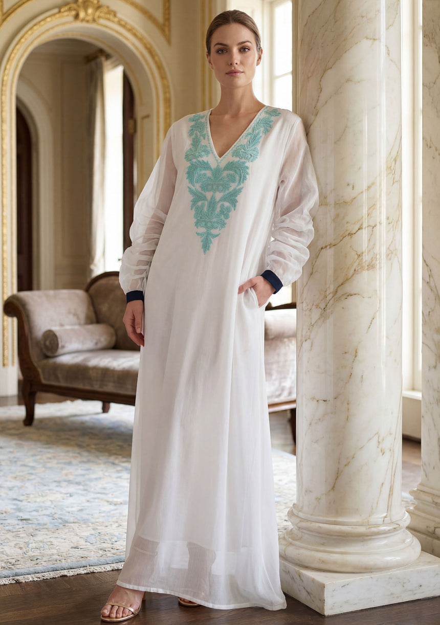 Vestido largo de algodón para mujer - Leefa