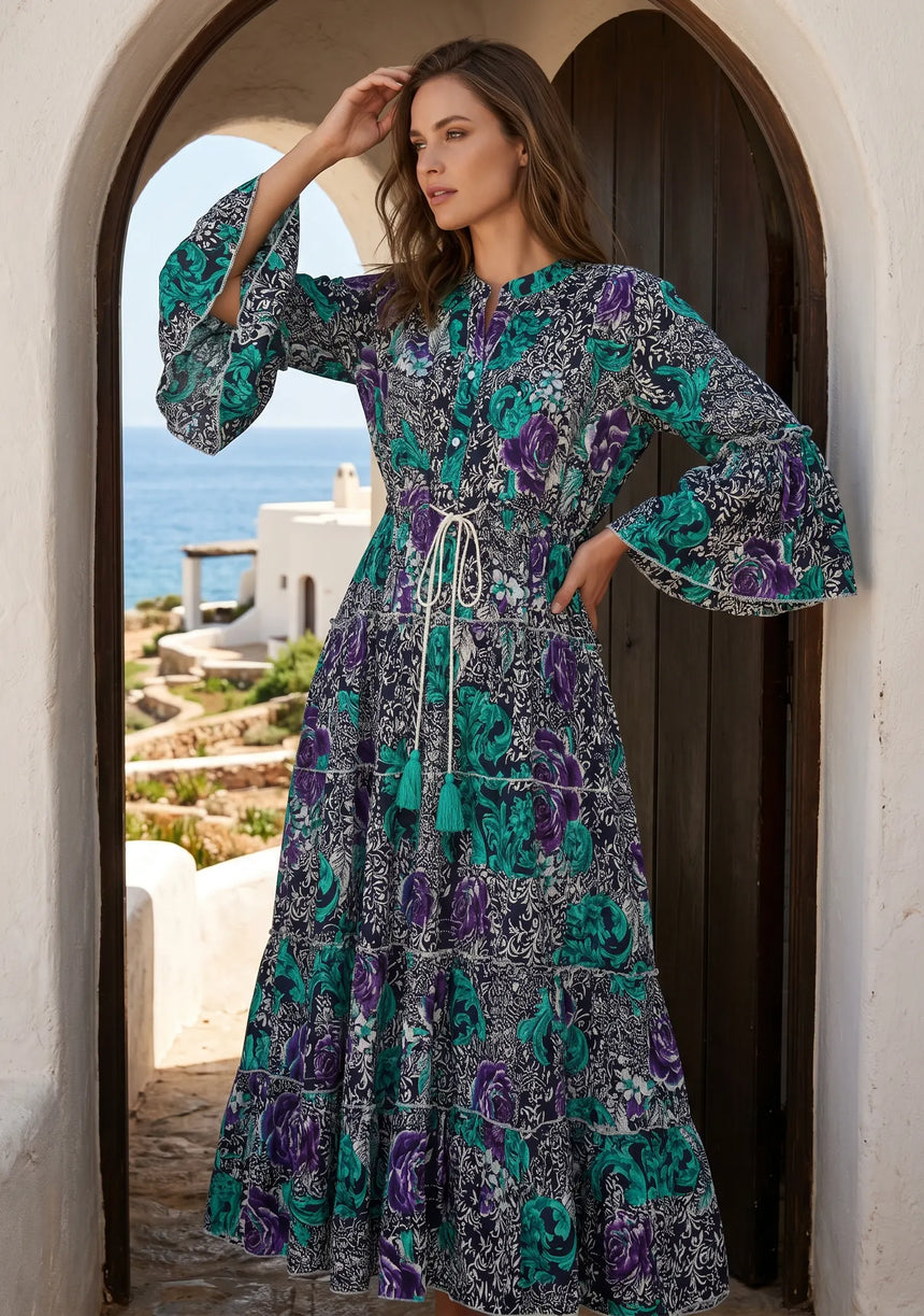 ibBan Premium Printed Cotton Long Tunic Dress -Lara Tunic