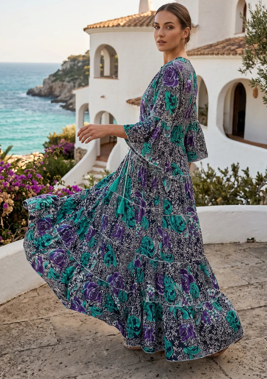 ibBan Premium Printed Cotton Long Tunic Dress -Lara Tunic