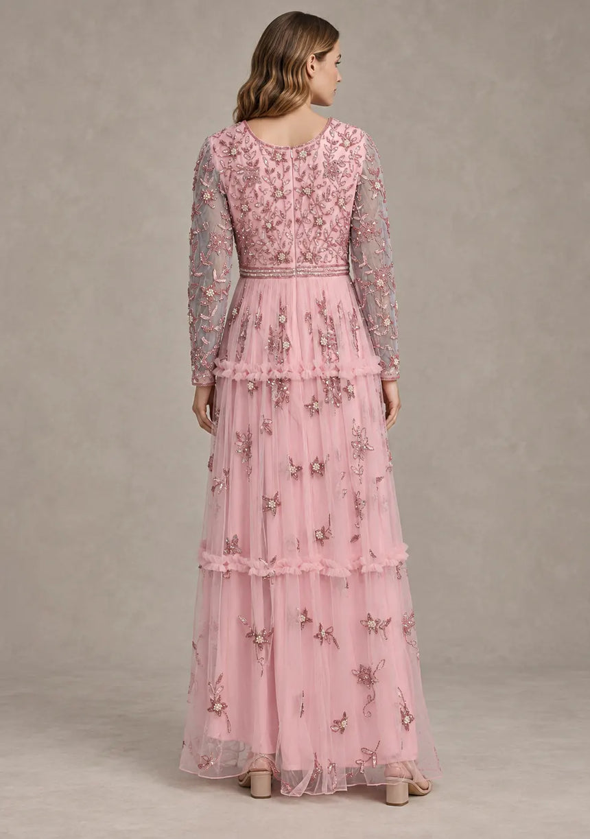 ibBan Women’s Party Long Dress with Hand Embroider -Raneem
