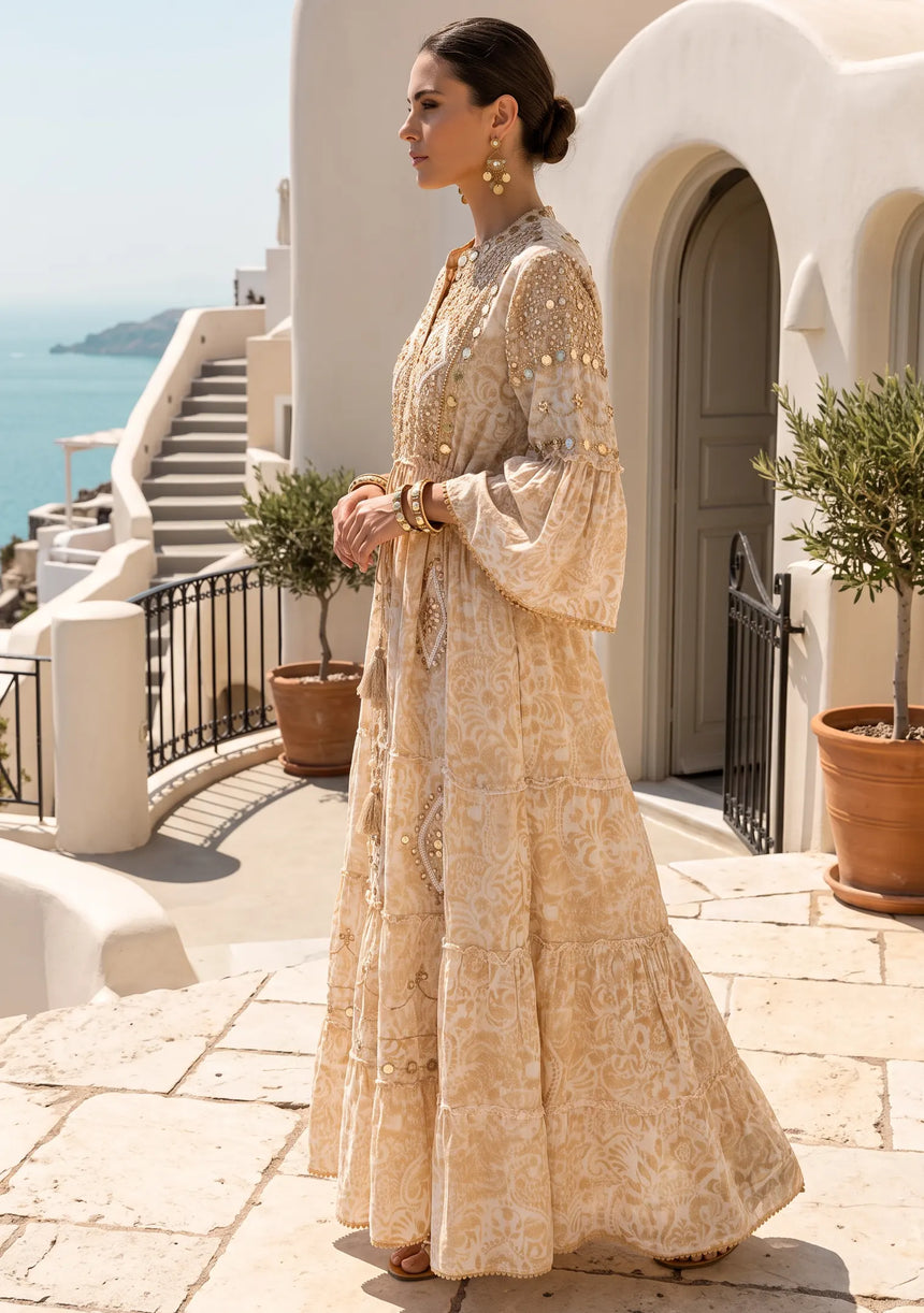 ibBan Hand-Embroidered Cotton Viscose Maxi Dress - Samaya