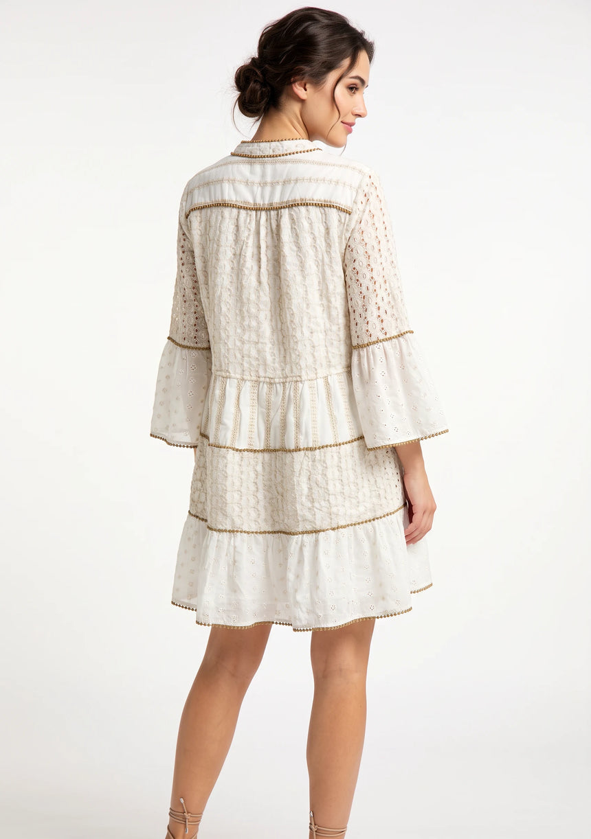 Tunique Courte Femme ibBan Basima | Dentelle Pailletée | Occasion Spéciale | Taille Unique
