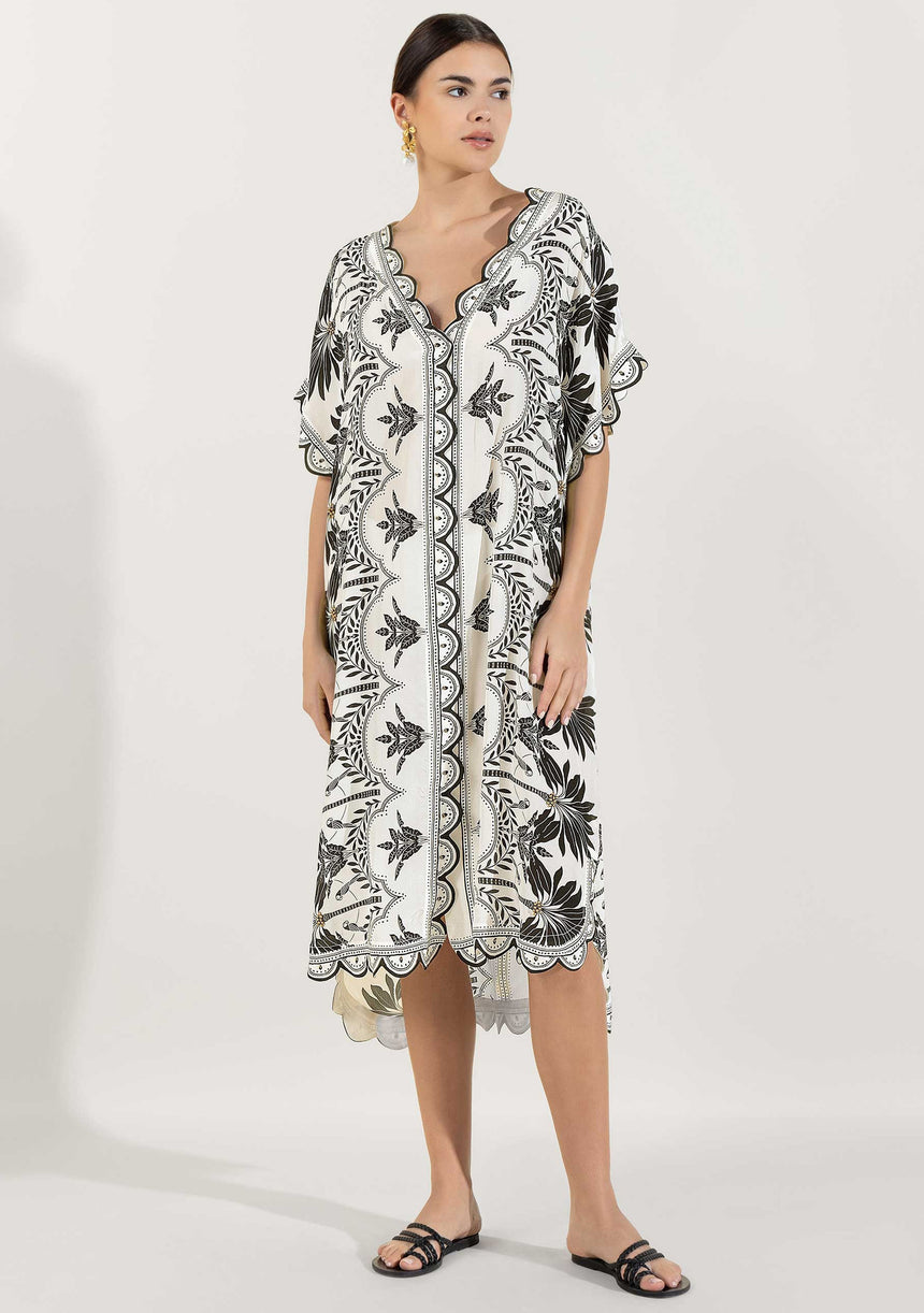 Vestido caftán de algodón para mujer - Rifat
