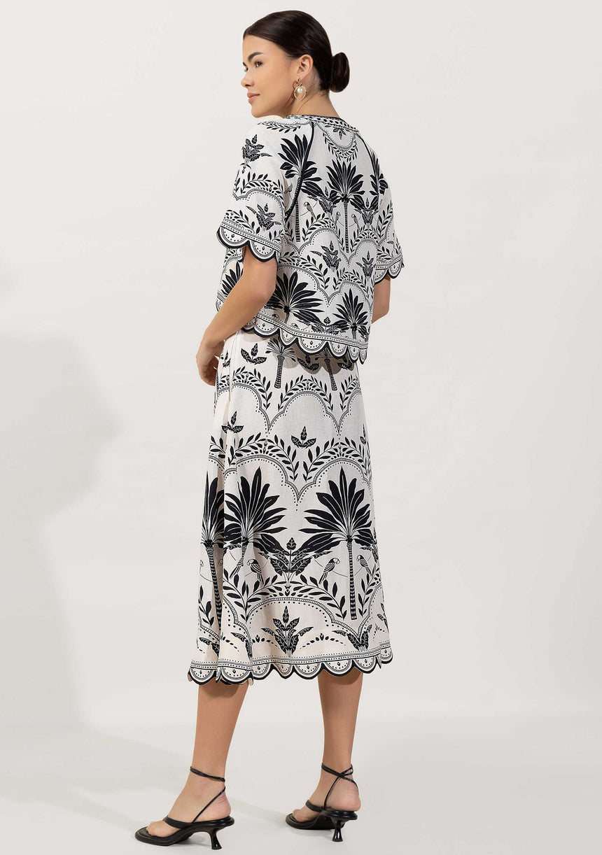 Women's Cotton Top & Skirt - Rifat
