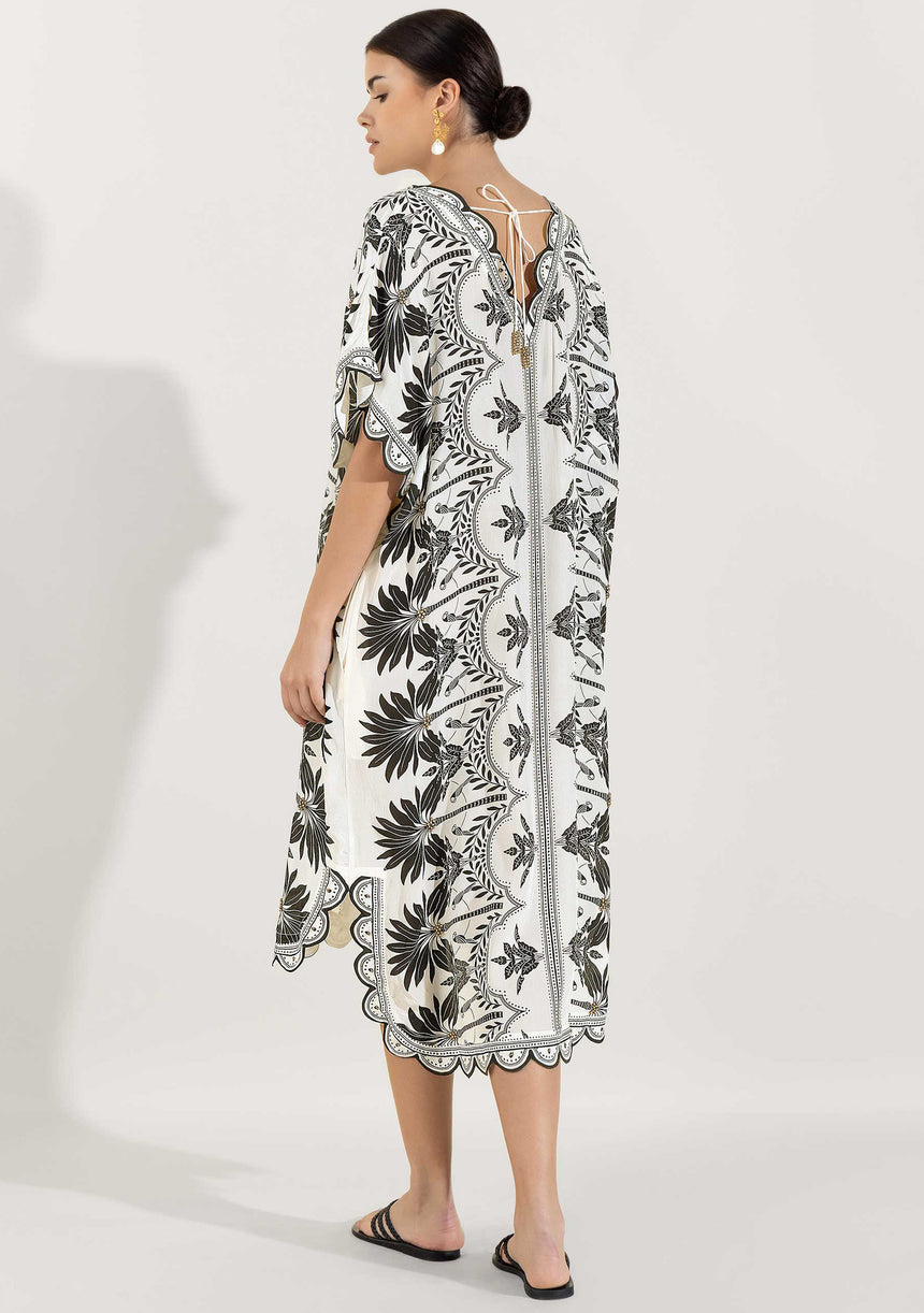 Vestido caftán de algodón para mujer - Rifat