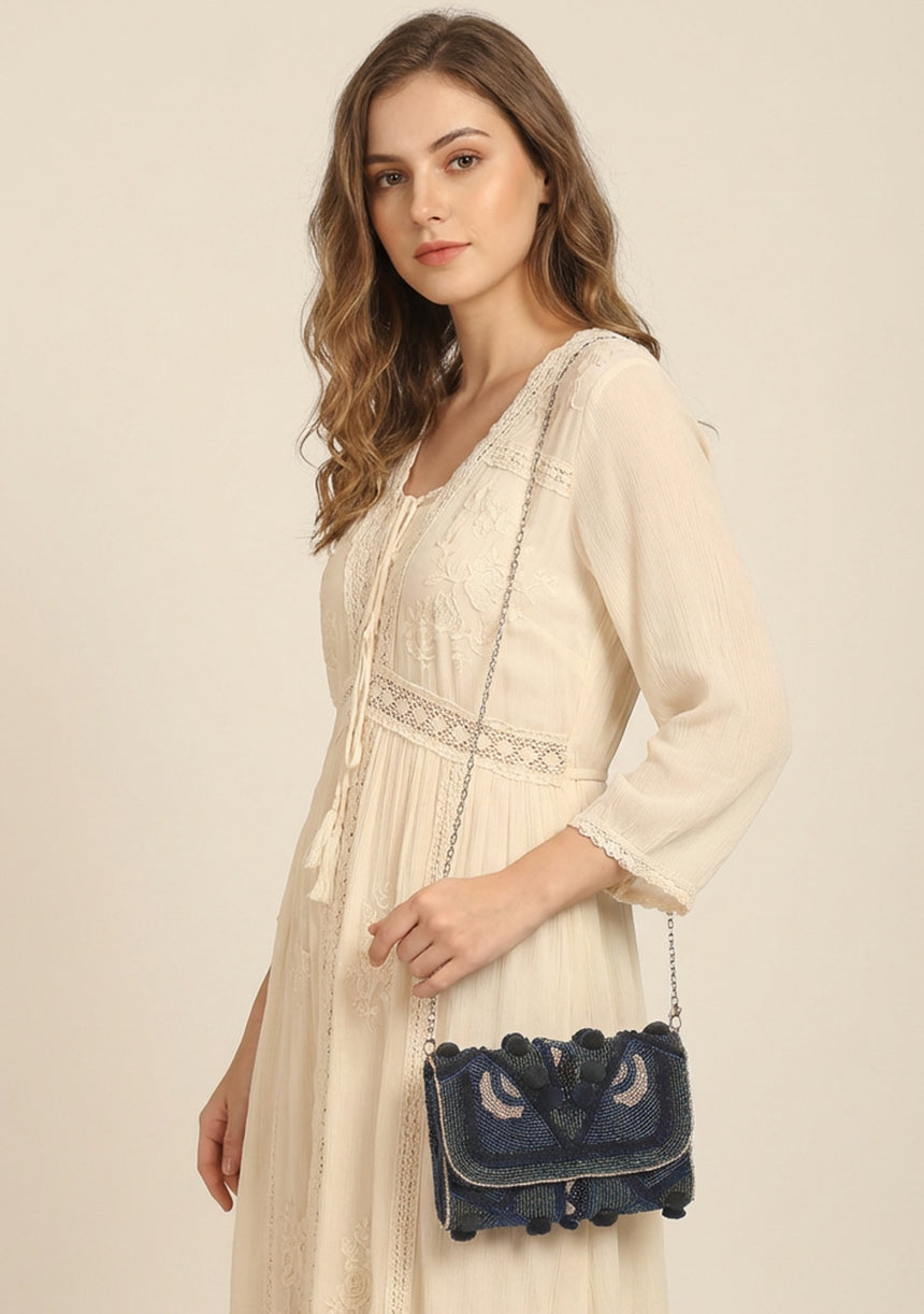 Bolso de lona bordado para mujer - Reina
