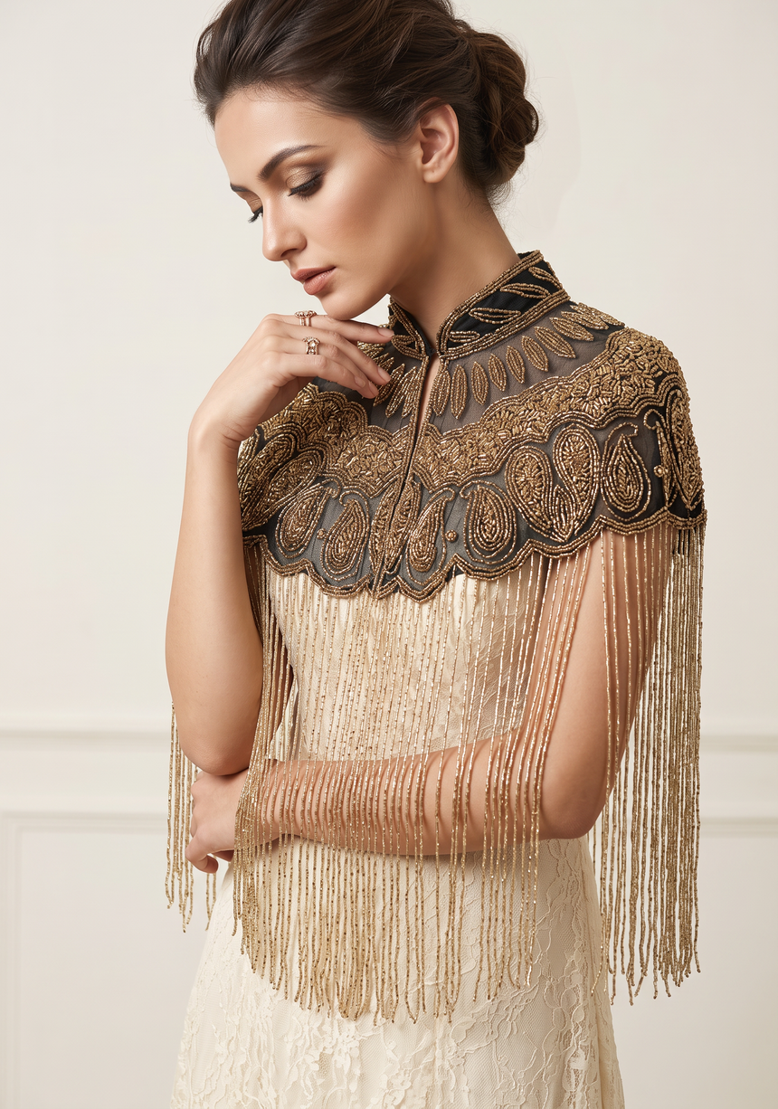 ibBan Embellished Net Beaded Neckwear Cap - Lizra
